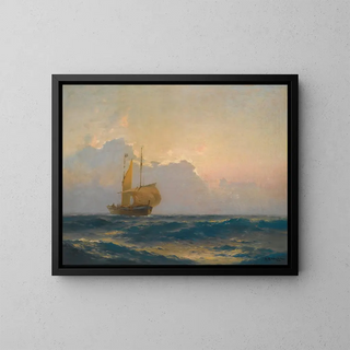 Alexei Vasilievich Hanzen - Ship At Dusk.webp