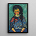 Niña con lazo rojo - Alexej von Jawlensky — cuadro enmarcado en la pared