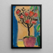 Naturaleza muerta con pequeño ramo de rosas - Alexej von Jawlensky — cuadro enmarcado en la pared