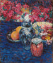 Naturaleza muerta con flores y frutas - Alexej von Jawlensky — vista de la obra
