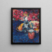 Naturaleza muerta con flores y frutas - Alexej von Jawlensky — cuadro enmarcado en la pared