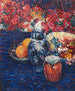 Naturaleza muerta con flores y frutas - Alexej von Jawlensky — vista de la obra