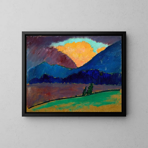 Summer Evening in Murnau - Alexej von Jawlensky — framed artwork on a wall