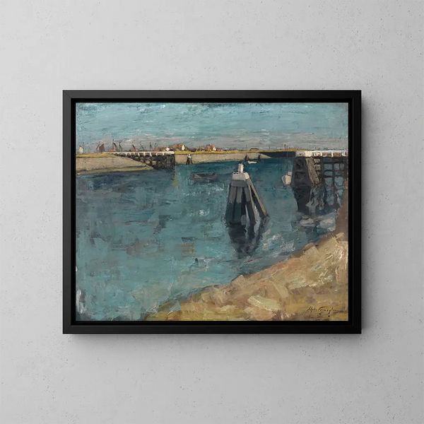 L'entrée du port de Zeebruges - Alfons Vermeylen — cuadro enmarcado en la pared