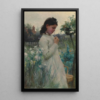 Alfred Augustus Glendening - A Young Girl In A Garden.webp