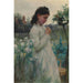 Reproduction of the painting Young girl in a garden - Alfred Augustus Glendening