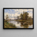 Escena fluvial con cisnes - Alfred Augustus Glendening — cuadro enmarcado en la pared
