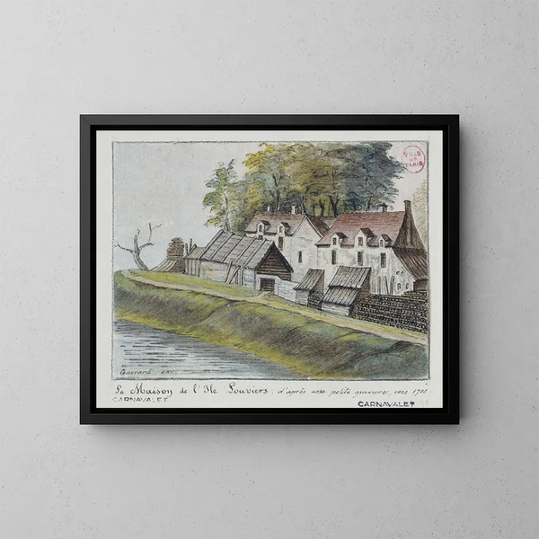 La maison de l'île Louviers - Alfred Bonnardot — framed artwork on a wall