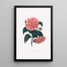 Illustrations and descriptions of the plants that make up the natural order of Camellieae Pl19 - Alfred Chandler — framed artwork on a wall