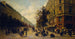 de la cola en la puerta de una tienda de comestibles en la esquina de la calle Réaumur y el bulevar Sébastopol en noviembre de 1870 - Alfred Decaen — vista de la obra