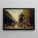 de la cola en la puerta de una tienda de comestibles en la esquina de la calle Réaumur y el bulevar Sébastopol en noviembre de 1870 - Alfred Decaen — cuadro enmarcado en la pared