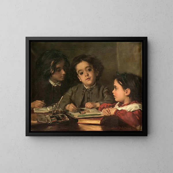 retratos íntimos - Alfred Dehodencq | Cuadro — cuadro enmarcado en la pared
