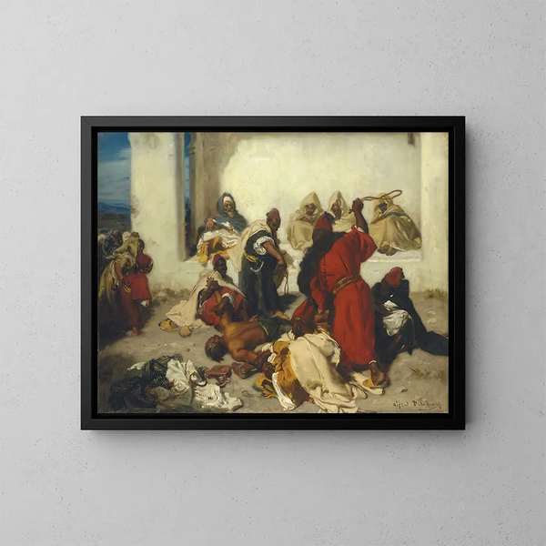 El ladrón capturado - Alfred Dehodencq — cuadro enmarcado en la pared