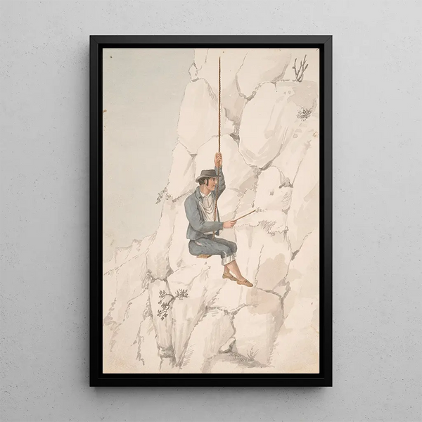 Cueilleur d'Orchilla de Gomero - Alfred Diston — cuadro enmarcado en la pared