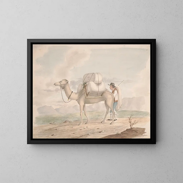 Camello cargado - Alfred Diston — cuadro enmarcado en la pared