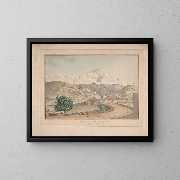 Vista desde el puerto de Martiánez, Orotava, Tenerife - Alfred Diston — cuadro enmarcado en la pared
