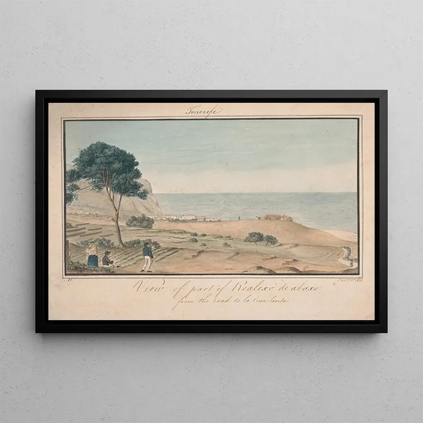 Vista de una parte de Realesco de Abasco desde el camino hacia la Cruz Santa - Alfred Diston — cuadro enmarcado en la pared