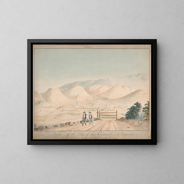 Vista de la ciudad de San Cristóbal de La Laguna desde la carretera de Las Mercedes - Alfred Diston — cuadro enmarcado en la pared