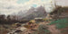 Mountain landscape painting - Alfred Godchaux — artwork view