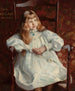 Portrait painting of Ina Wigan at the age of eight - Alfred Hartley — artwork view