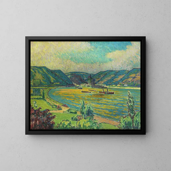 Paisaje del Rin - Alfred Helberger — cuadro enmarcado en la pared