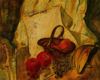 Still life of fruits in a basket - Alfred Henry Maurer — artwork view