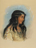 Una joven mujer de la tribu de las Cabezas Planas - Alfred Jacob Miller — vista de la obra