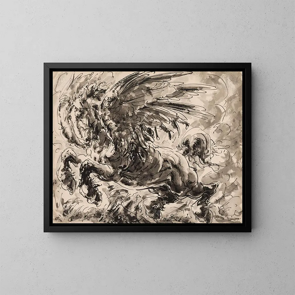 Pegasus - Alfred Ost — framed artwork on a wall