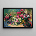 Flower Baskets and Flower Pots in a Garden - Alfred Petit — framed artwork on a wall