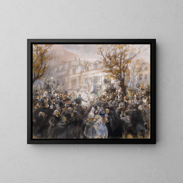 Fiesta del ochenta aniversario de Victor Hugo - Alfred Philippe Roll — cuadro enmarcado en la pared