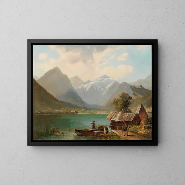 Sobre el lago Achensee, Tirol - Alfred Schönberger — cuadro enmarcado en la pared