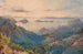 Atardecer sobre los cañones de Kikowhakarere en Coromandel - Alfred Sharpe — vista de la obra