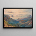 Atardecer sobre los cañones de Kikowhakarere en Coromandel - Alfred Sharpe — cuadro enmarcado en la pared