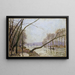 Bord de Seine en automne - Alfred Sisley — framed artwork on a wall