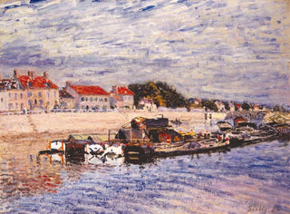 Alfred Sisley - Barges on the Loing at SaintMamms.webp