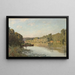 Paisaje de Bougival - Alfred Sisley — cuadro enmarcado en la pared