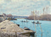 La Seine à Port-Marly, tas de sable - Alfred Sisley — vista de la obra