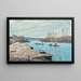 La Seine à Port-Marly, tas de sable - Alfred Sisley — cuadro enmarcado en la pared