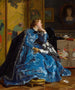 Una duquesa con vestido azul - Alfred Stevens — vista de la obra