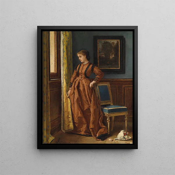 Déjà - Alfred Stevens — cuadro enmarcado en la pared