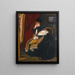 La mujer en verde en el taller - Alfred Stevens — cuadro enmarcado en la pared