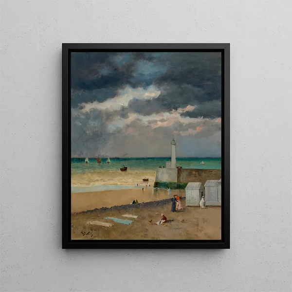 El Transporte - Alfred Stevens — cuadro enmarcado en la pared