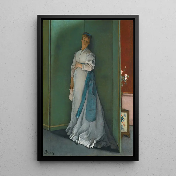La emocionada - Alfred Stevens — cuadro enmarcado en la pared