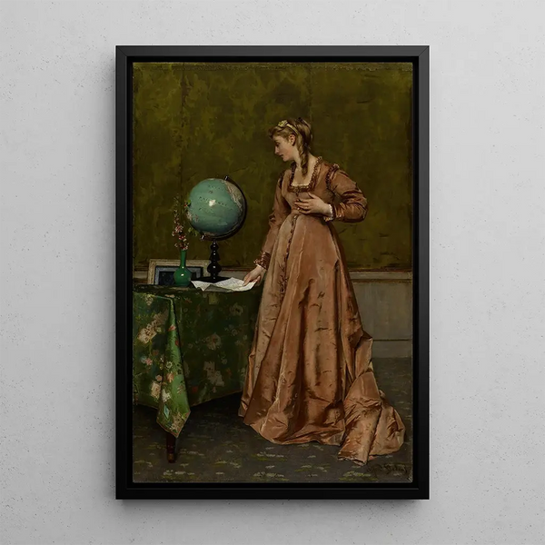 Reproduction of the painting News from Afar - Alfred Stevens