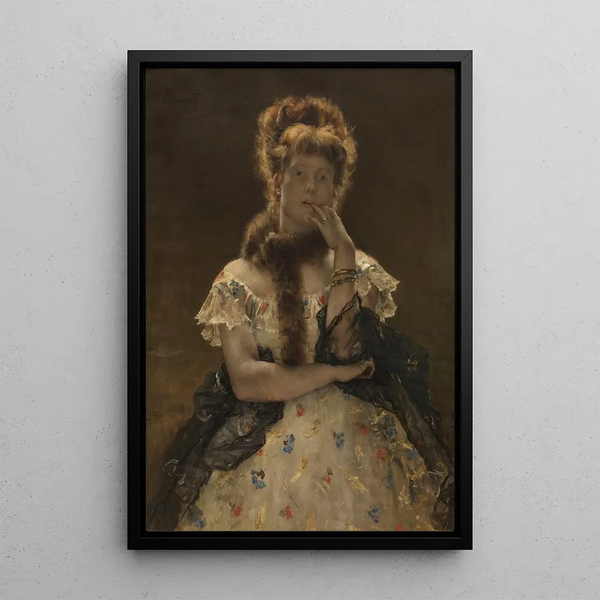 El esfinge parisino - Alfred Stevens — cuadro enmarcado en la pared