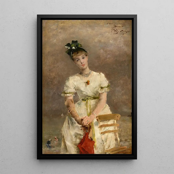 Reproducción del cuadro Joven mujer junto al mar - Alfred Stevens