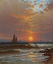 Veleros al atardecer - Alfred Thompson Bricher — vista de la obra