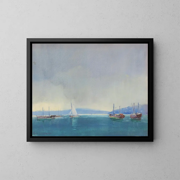 Noche después de la lluvia en Auckland - Alfred Walsh — cuadro enmarcado en la pared