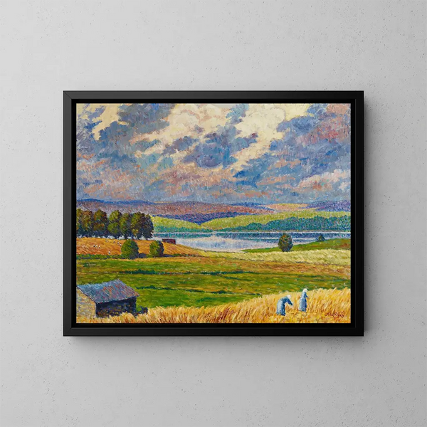Landscape of Padasjoki - Alfred William Finch — framed artwork on a wall