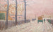 El Faubourg bajo la nieve o Escena callejera en invierno - Alfred William Finch — vista de la obra
